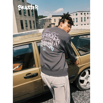 Beaster Man's Round neck sweatshirt BR L041 Streetwear, B34208B316 02