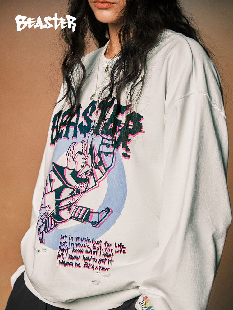 Beaster Man's and Women's Round neck sweatshirt BR L047 Streetwear, B34108U225