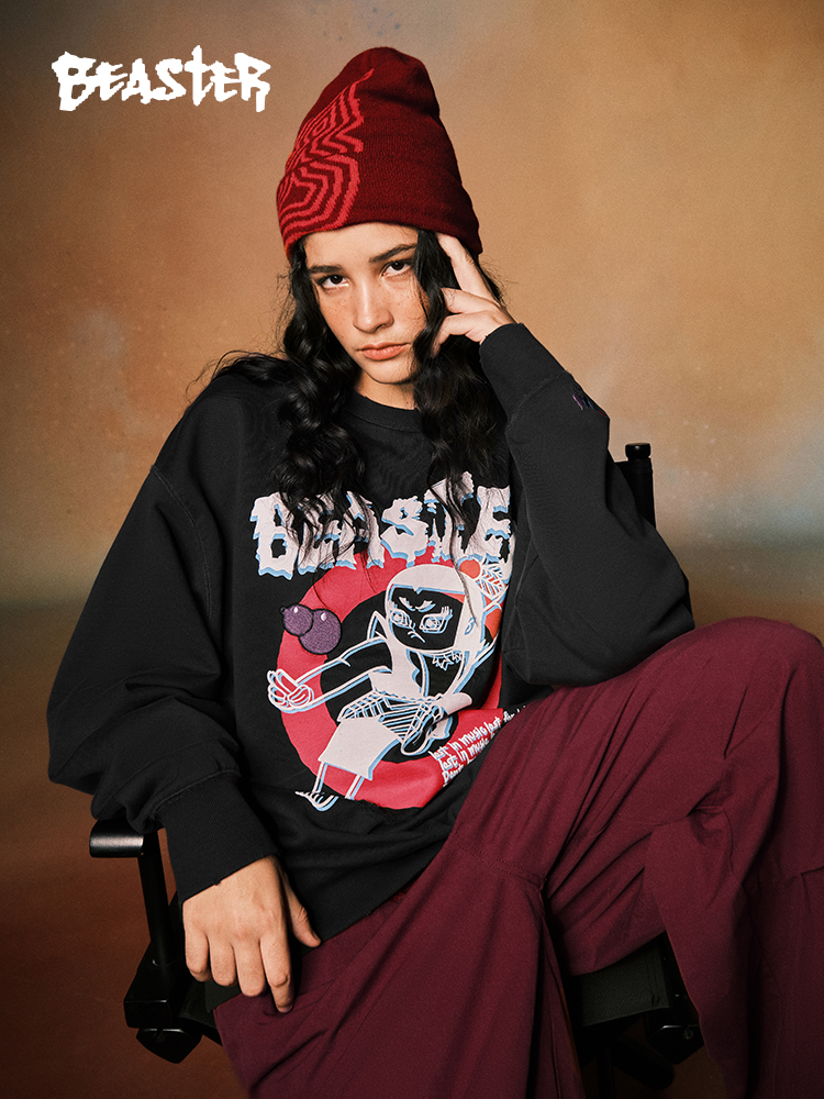 Beaster Man's and Women's Round neck sweatshirt BR L047 Streetwear, B34108U225