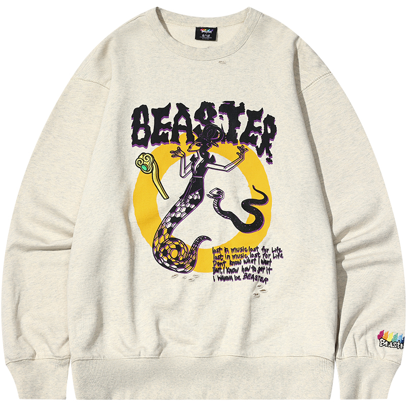 Beaster Man's and Women's Round neck sweatshirt BR L047 Streetwear, B34108U225