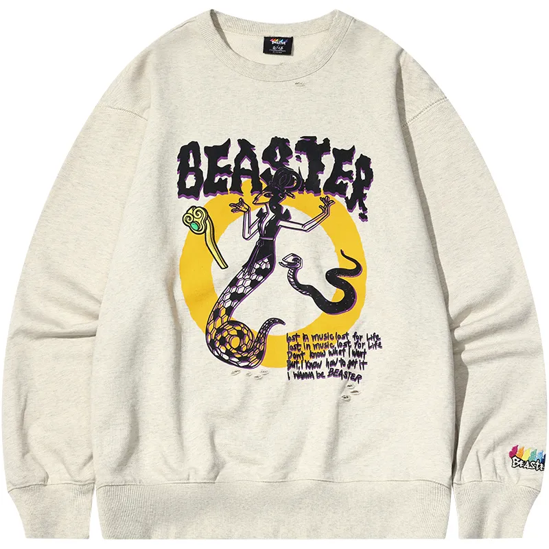 Beaster Man's and Women's Round neck sweatshirt BR L047 Streetwear, B34108U225