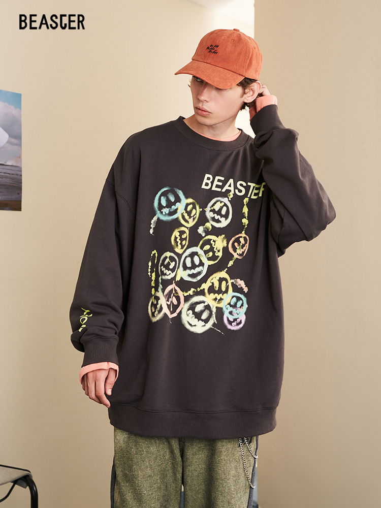Beaster Man's and Women's Round neck sweatshirt BR L054 Streetwear, B036081118-132219