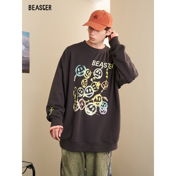 Beaster Man's and Women's Round neck sweatshirt BR L054 Streetwear, B036081118-132219