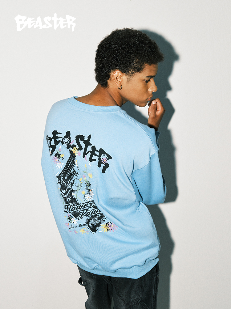 Beaster Man's and Women's Round neck sweatshirt BR L076 Streetwear, B34208X251