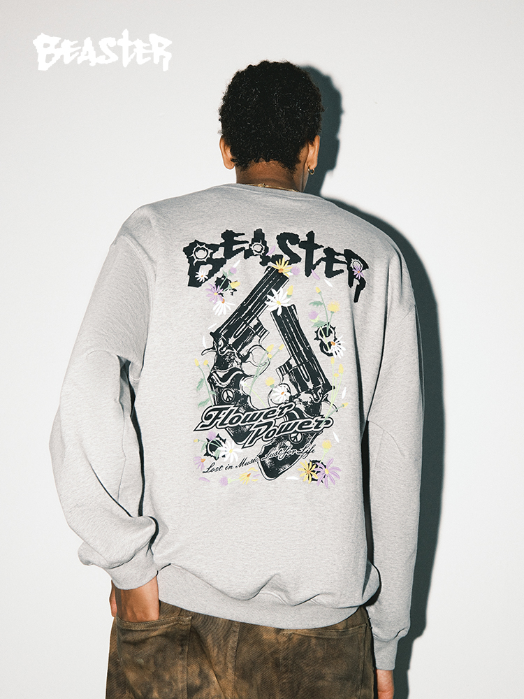 Beaster Man's and Women's Round neck sweatshirt BR L076 Streetwear, B34208X251