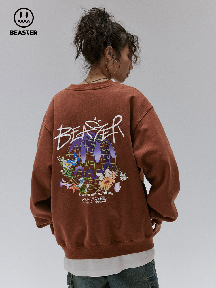 Beaster Man's and Women's Round neck sweatshirt BR L088 Streetwear, B24508E030-137810