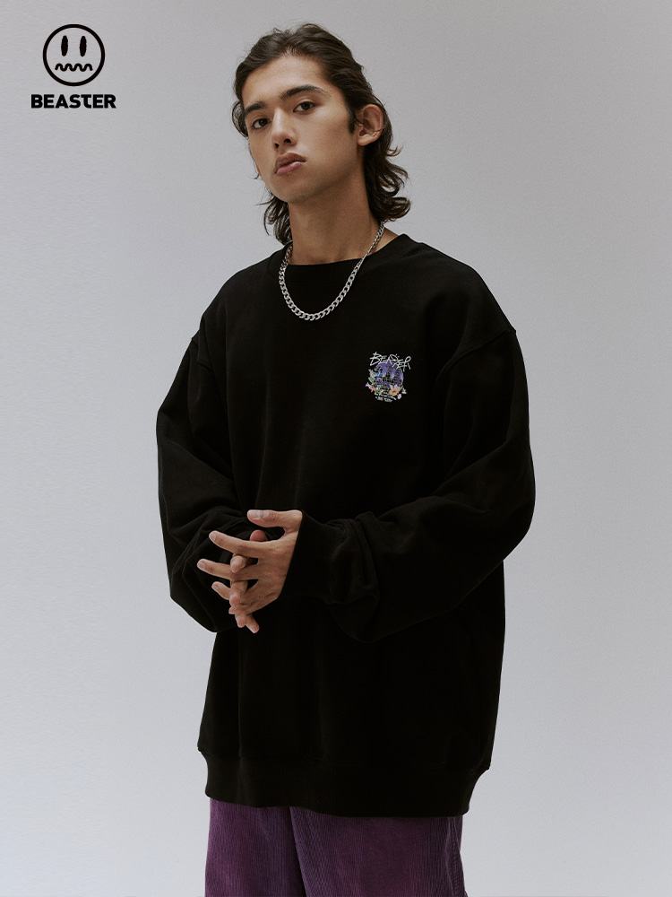 Beaster Man's and Women's Round neck sweatshirt BR L088 Streetwear, B24508E030-137810