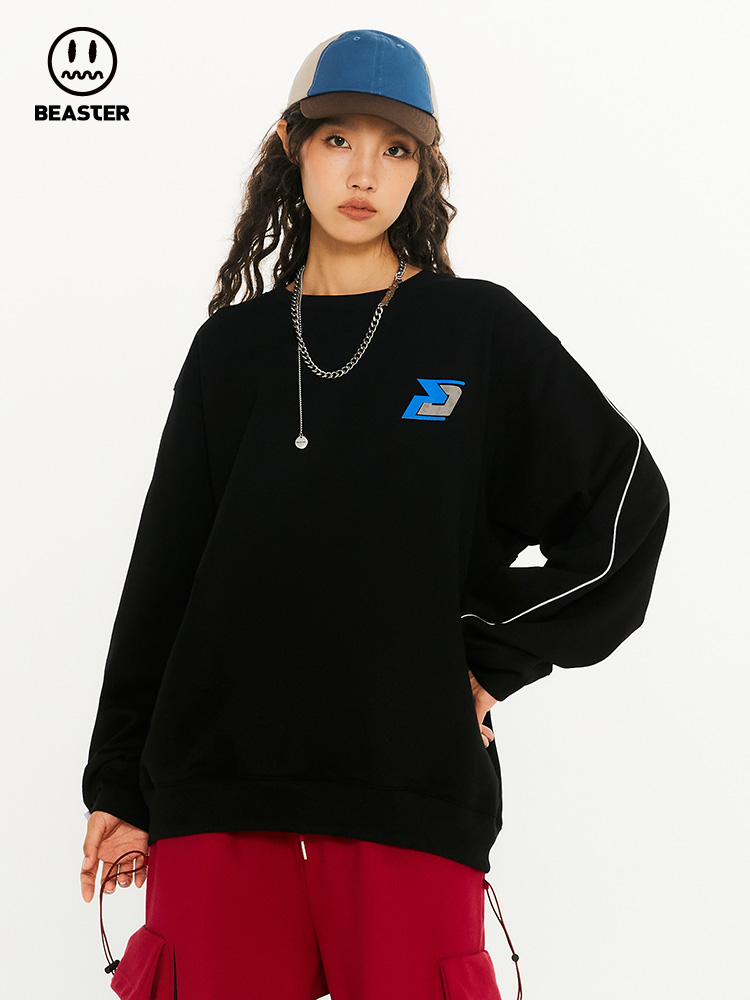 Beaster Man's and Women's Round neck sweatshirt BR L140 Streetwear, B24408P048