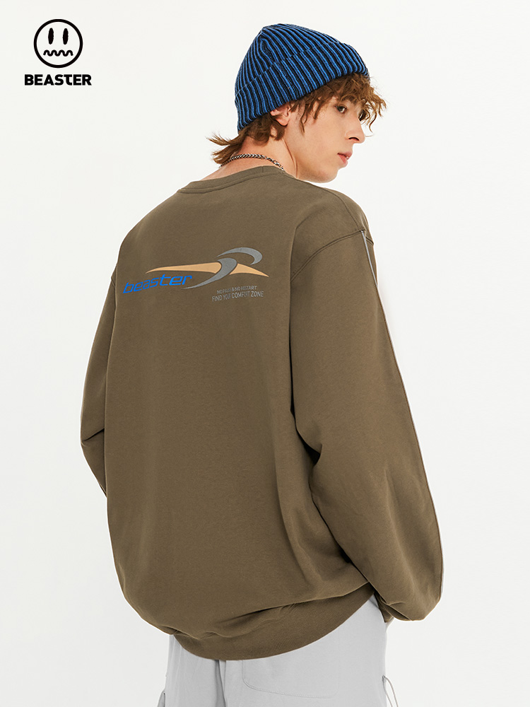 Beaster Man's and Women's Round neck sweatshirt BR L140 Streetwear, B24408P048