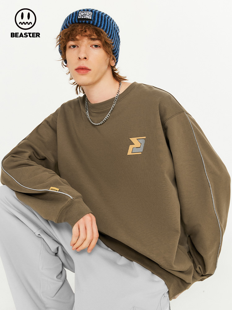Beaster Man's and Women's Round neck sweatshirt BR L140 Streetwear, B24408P048