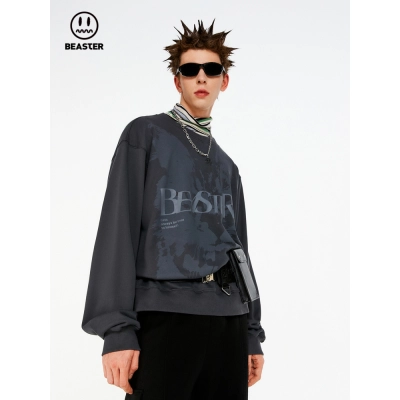 Beaster Man's and Women's Round neck sweatshirt BR L143 Streetwear, B23408W043 02