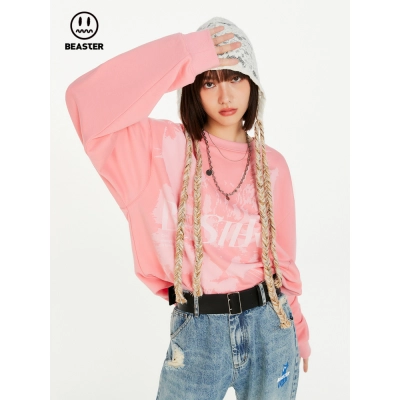 Beaster Man's and Women's Round neck sweatshirt BR L143 Streetwear, B23408W043 01