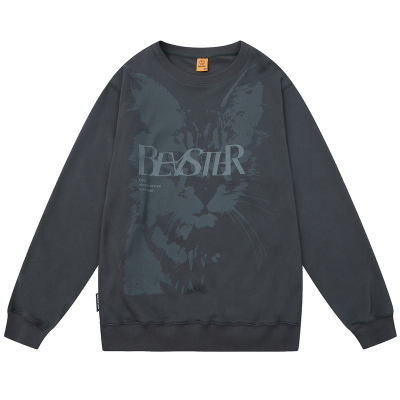 Beaster Man's and Women's Round neck sweatshirt BR L143 Streetwear, B23408W043