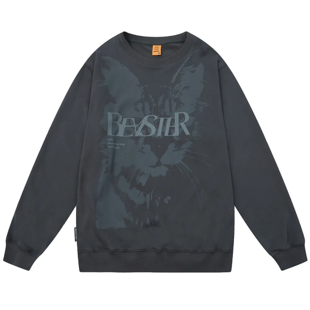 Beaster Man's and Women's Round neck sweatshirt BR L143 Streetwear, B23408W043