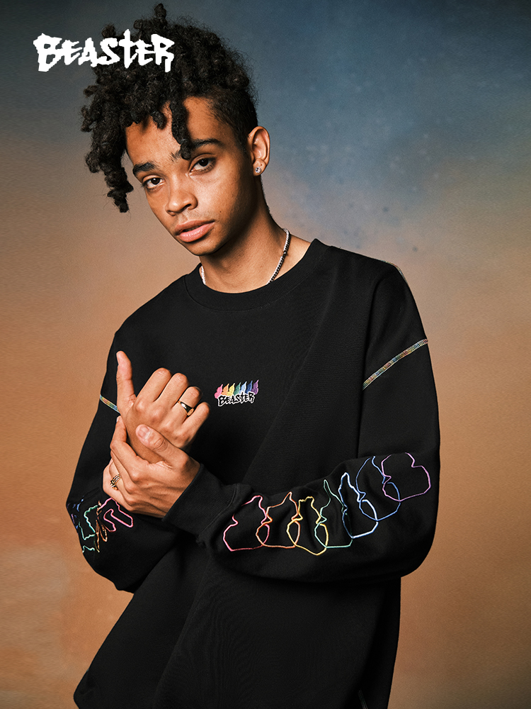 Beaster Man's and Women's Round neck sweatshirt BR L147 Streetwear, B34108U223