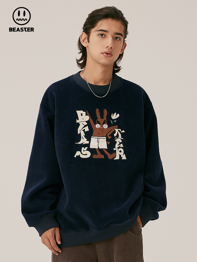 Beaster Man's and Women's Round neck sweatshirt BR L148 Streetwear, B24308X056