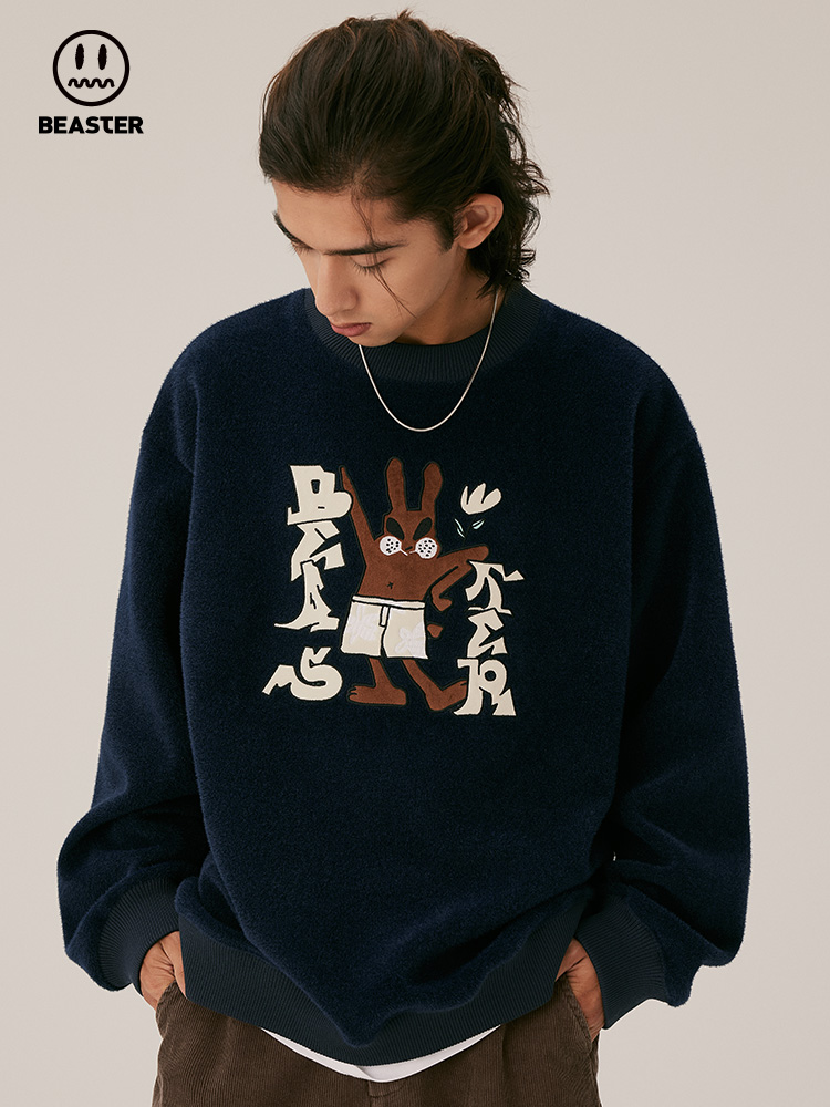 Beaster Man's and Women's Round neck sweatshirt BR L148 Streetwear, B24308X056