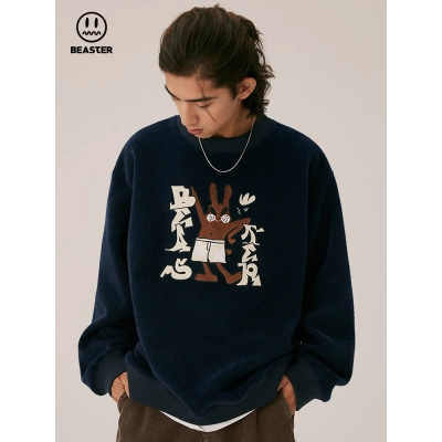 Beaster Man's and Women's Round neck sweatshirt BR L148 Streetwear, B24308X056 02