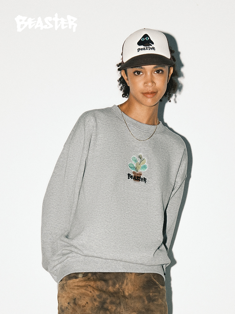 Beaster Man's and Women's Round neck sweatshirt BR L157 Streetwear, B34108W256