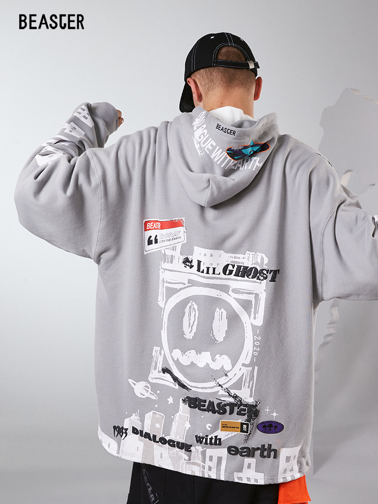 Beaster Man's and Women's Round neck sweatshirt BR L161 Streetwear, B041091332