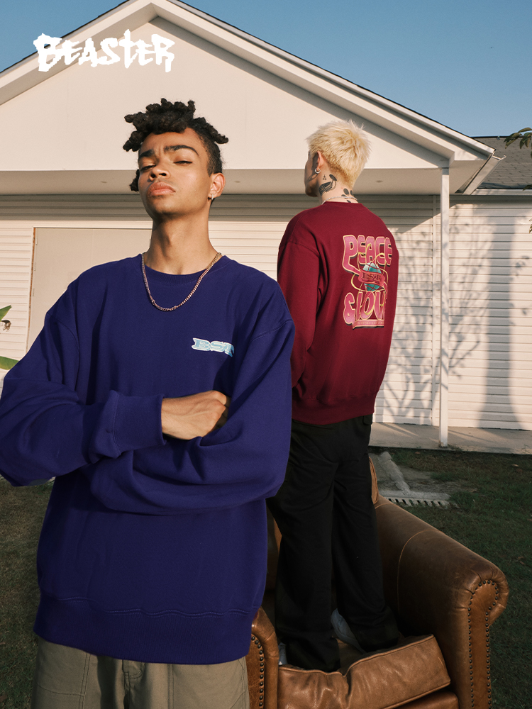 Beaster Man's and Women's Round neck sweatshirt BR L166 Streetwear, B34408A278