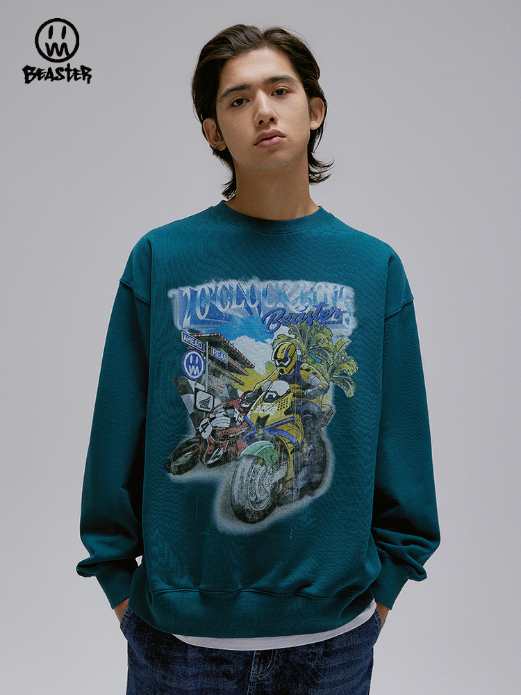 Beaster Man's and Women's Round neck sweatshirt BR L169 Streetwear, B31108U023