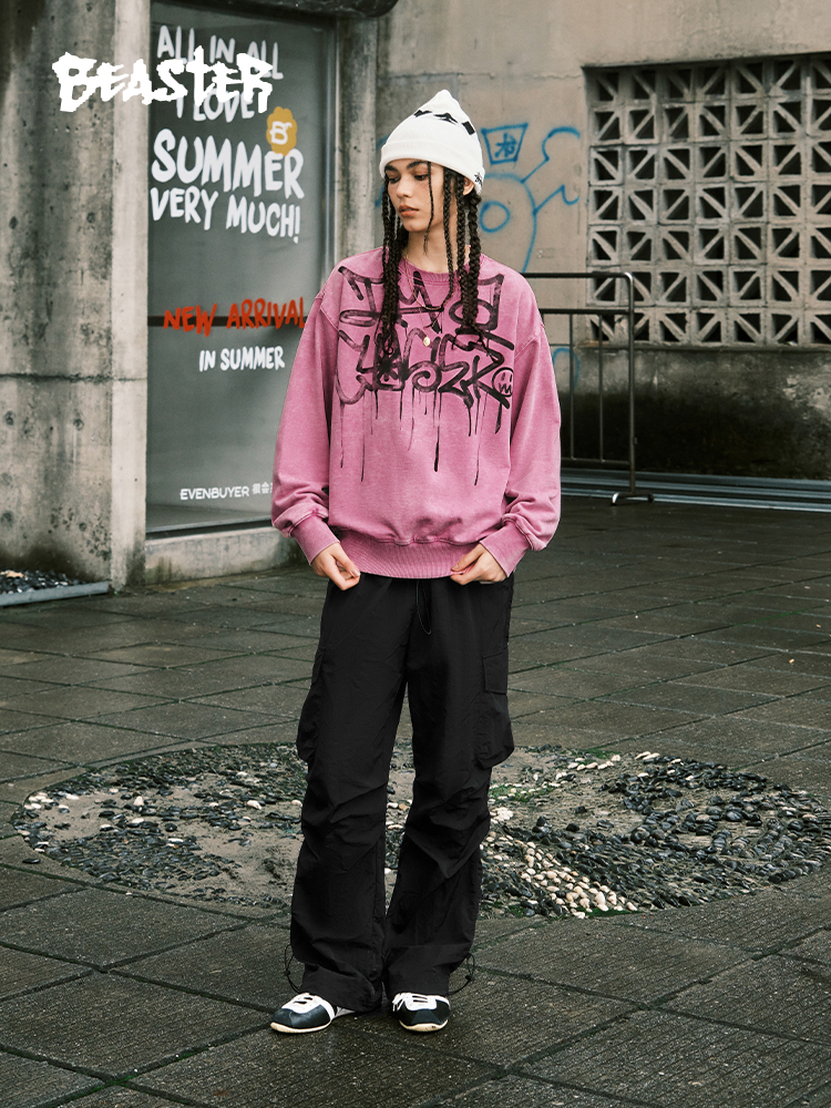 Beaster Man's and Women's Round neck sweatshirt BR L175 Streetwear, B34508L241