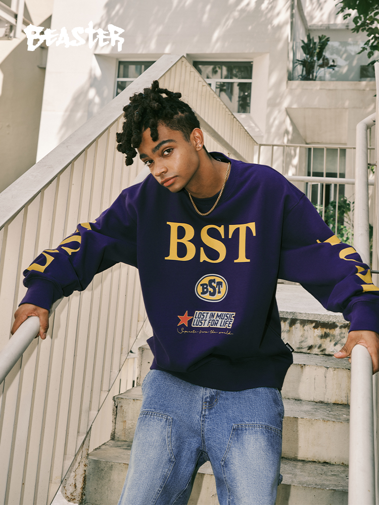 Beaster Man's and Women's Round neck sweatshirt BR L180 Streetwear, B34208P245