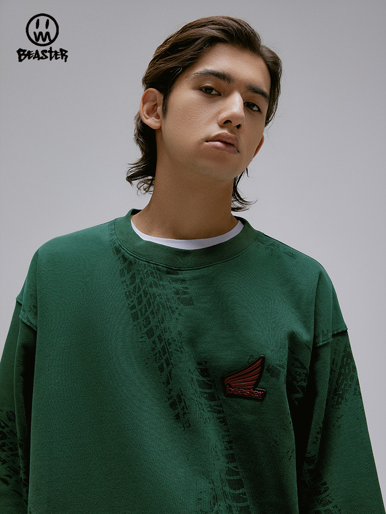 Beaster Man's and Women's Round neck sweatshirt BR L183 Streetwear, B31108X063