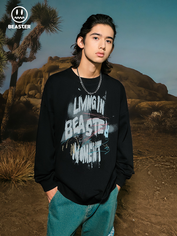 Beaster Man's and Women's Round neck sweatshirt BR L197 Streetwear, B24608D027