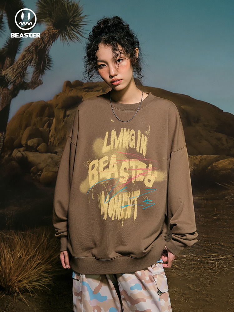 Beaster Man's and Women's Round neck sweatshirt BR L197 Streetwear, B24608D027