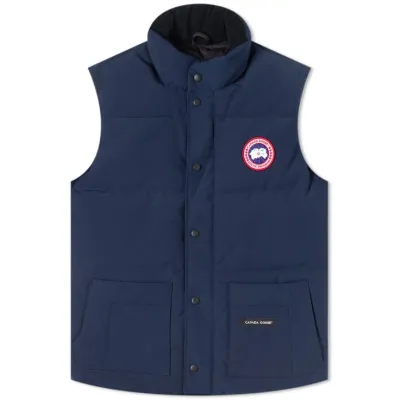 CANADA GOOSE Navy Blue vest down jacket 01