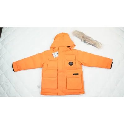 CANADA GOOSE KIDS Orange children down jacket 01