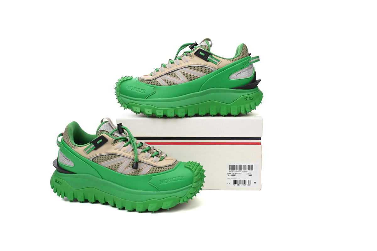 MONCLER GRENOBLE Trailgrip Low Top Sneakers Beige/Green