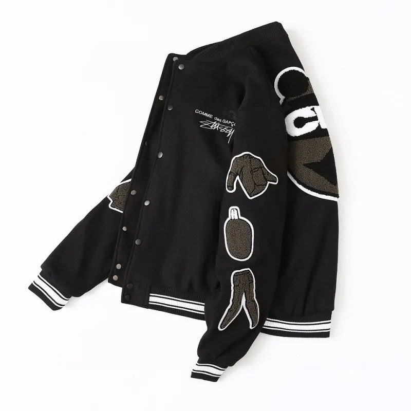 PKGoden Stussy Jacket Black White XB402