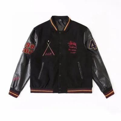 PKGoden Stussy Jacket Black Red XB401 01