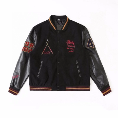 PKGoden Stussy Jacket Black Red XB401 01