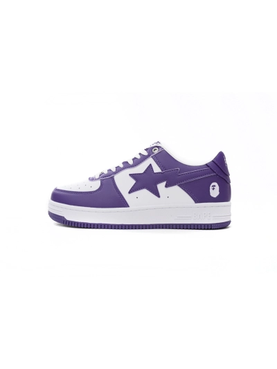 POP  A Bathing Ape Bape Sta Low White Purple 1170 0191 007 01