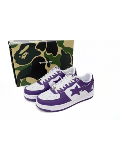 POP  A Bathing Ape Bape Sta Low White Purple 1170 0191 007 02