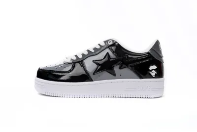 POP  A Bathing Ape Bape Sta Low Black Grey Baolan 1H20 191 046 01