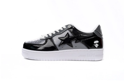 POP  A Bathing Ape Bape Sta Low Black Grey Baolan 1H20 191 046 01