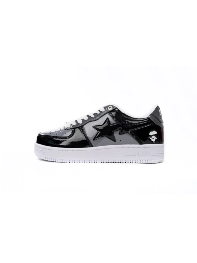 POP  A Bathing Ape Bape Sta Low Black Grey Baolan 1H20 191 046 01