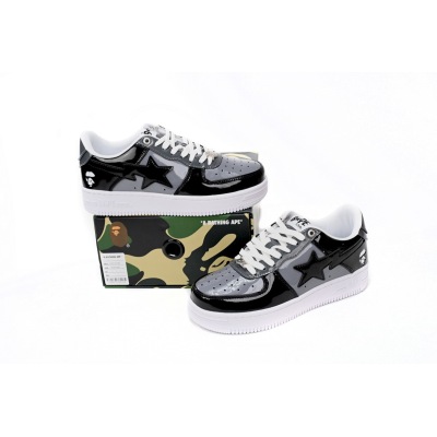 POP Special Sale A Bathing Ape Bape Sta Low Black Grey Baolan 1H20 191 046 02