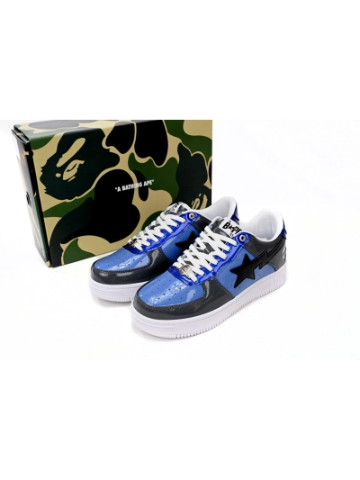 POP  A Bathing Ape Bape Sta Low Lnk Blue Mirror Surface 1H20 191 046 02