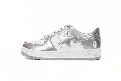 POP  A Bathing Ape Bape Sta Low Silver 1H73 191 921 01