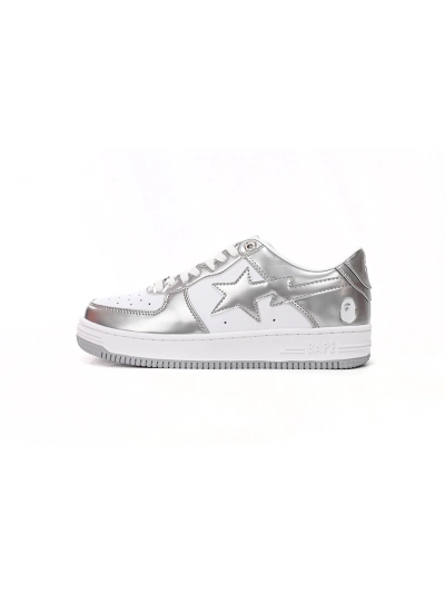 POP  A Bathing Ape Bape Sta Low Silver 1H73 191 921 01