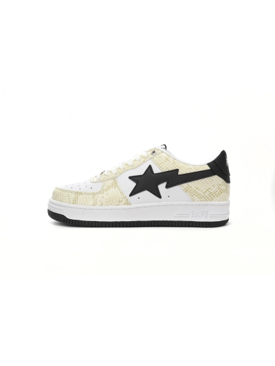 POP  A Bathing Ape Bape Sta Low White Snake Skin Pattern 1180 191 009 01