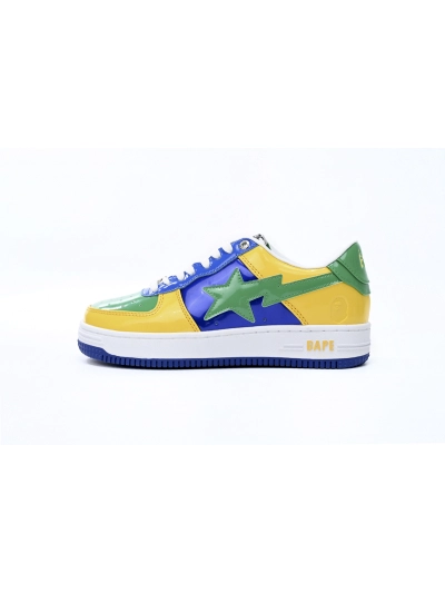 POP  A Bathing Ape Bape Sta Low Black Yellow Green Orchid 1180 191 004 01