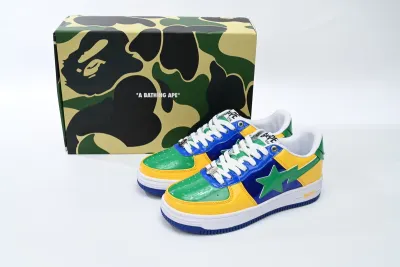 POP  A Bathing Ape Bape Sta Low Black Yellow Green Orchid 1180 191 004 02