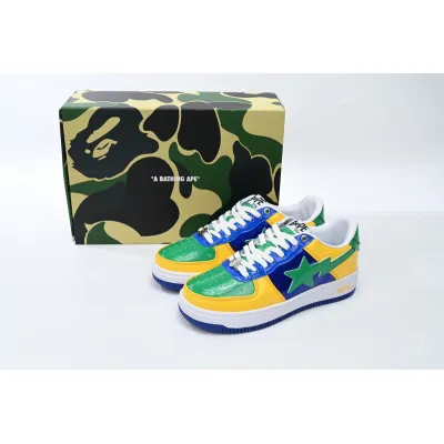 PKGoden Special Sale A Bathing Ape Bape Sta Low Black Yellow Green Orchid 1180 191 004 02